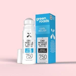 Green Roads Cool Relief Roll On 750 mg Bottle With Box