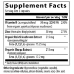 Real Mushroom Mushroom D2Z Capsules Supplement Facts Note