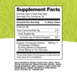 Troomy Boost Cordyceps Mushroom Gummies Supplement Facts