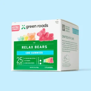 Green Roads Extra Strength Relax Gummy Bears 30ct 750mg