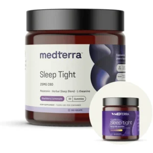 Medterra Sleep Tight Gummies 25mg Blackberry Lemonade