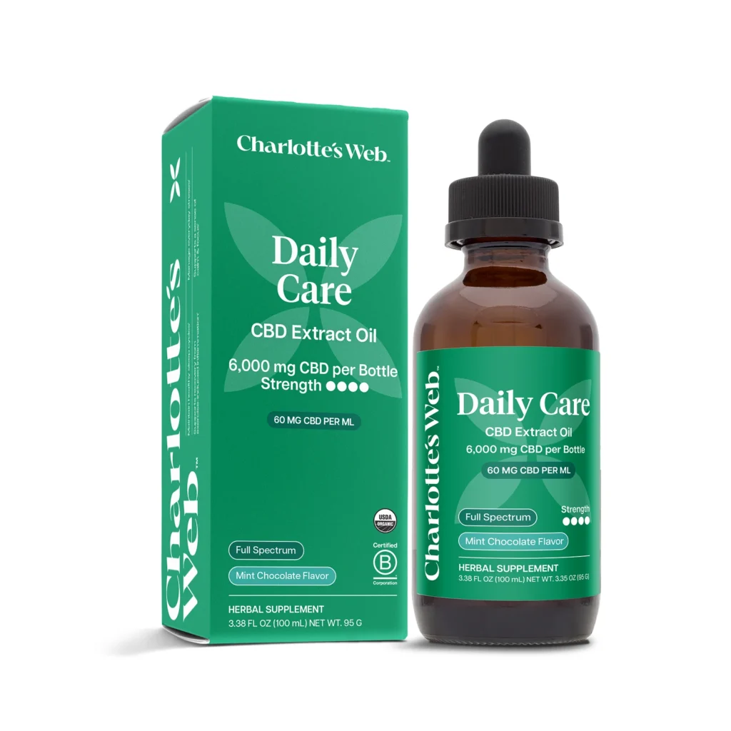 Charlottes web Daily Care 60MG CBD Oil mint flavor