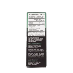 Charlottes-Web-100ml-Extract-Oil-Chocolate-Mint Supplement Facts