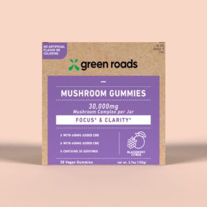 Green roads mushroom gummies for focus & clarity