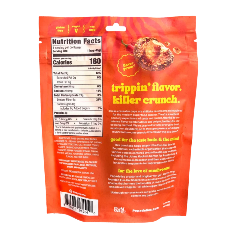 Twisted Thai Chili Shiitake Mushroom Chips (1.4 oz pouch)