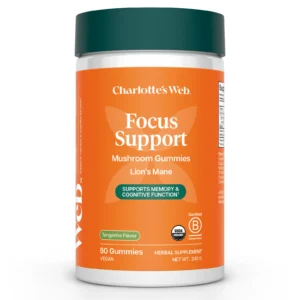 charlottes web Focus Support Mushroom Gummies Supplement Facts