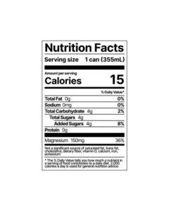 BRĒZ Dream Nutrition facts