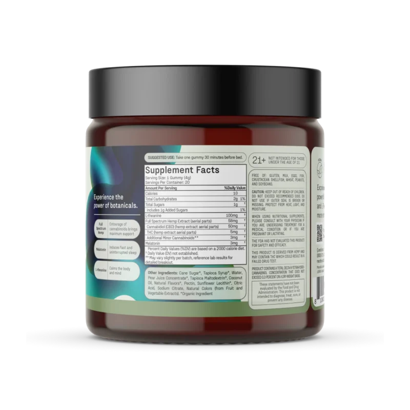 Medterra Sound Asleep Gummies supplement facts