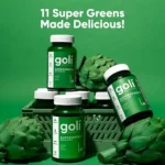 Goli Supergreens Gummies Plant-Based Daily Greens with Vitamins & Probiotics