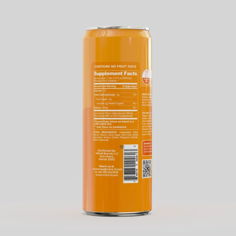 Mitra9 Kava Orange Dreamsicle supplement facts