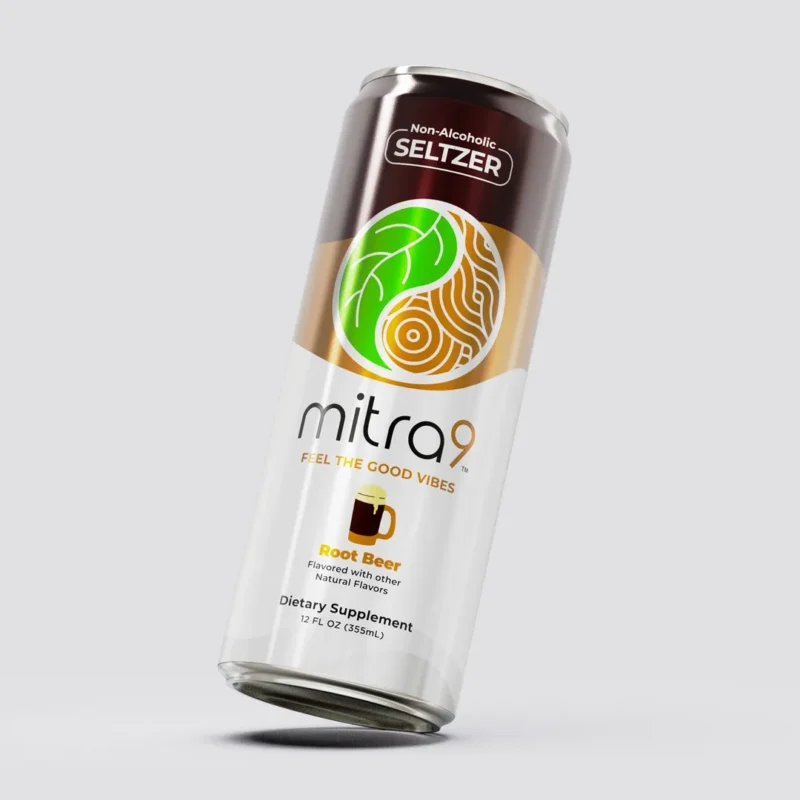 Mitra9 Root Beer Botanical Seltzer Classic Sparkling Beverage
