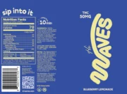 Hi-Waves Tall Boy Sparkling Hemp Beverage blueberry nutrition facts