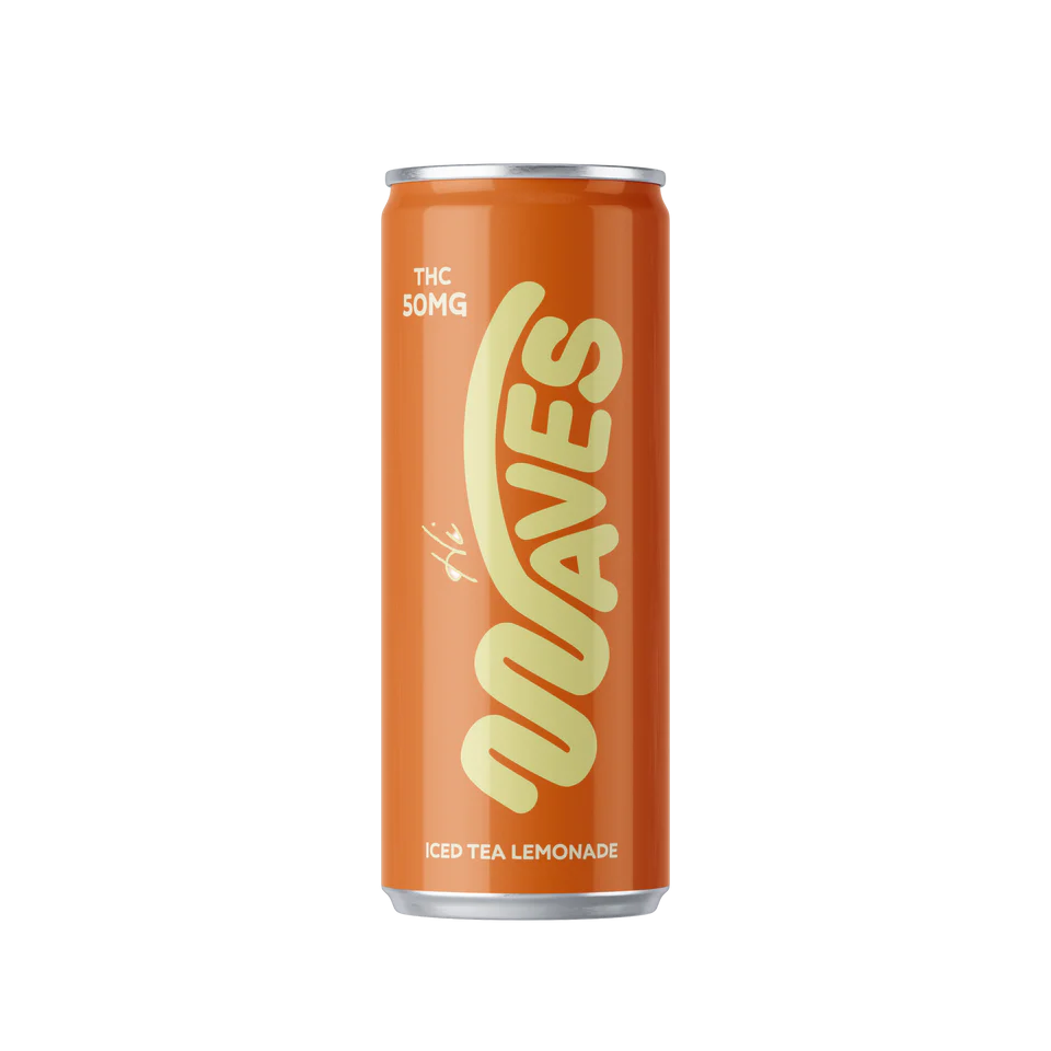 Hi-Waves Tall Boy Sparkling Hemp Beverage iced lemoande tea Hi-Waves Tall Boy Sparkling Hemp Beverage iced lemoande tea