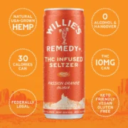 Willie’s Remedy Passion Orange Guava 10mg Sparkling Seltzer