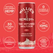 Willie’s Remedy Strawberry Watermelon 10mg Sparkling Seltzer