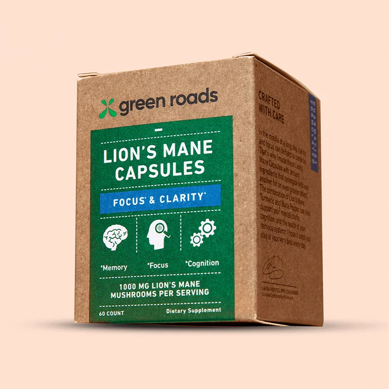 Green Roads - Lion's Mane Focus & Clarity Mushroom Capsules - (60ct)