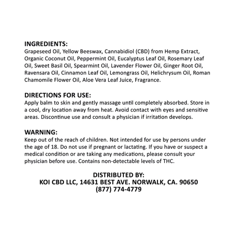 Koi-Full-Spectrum-Balm-Supplement-Facts