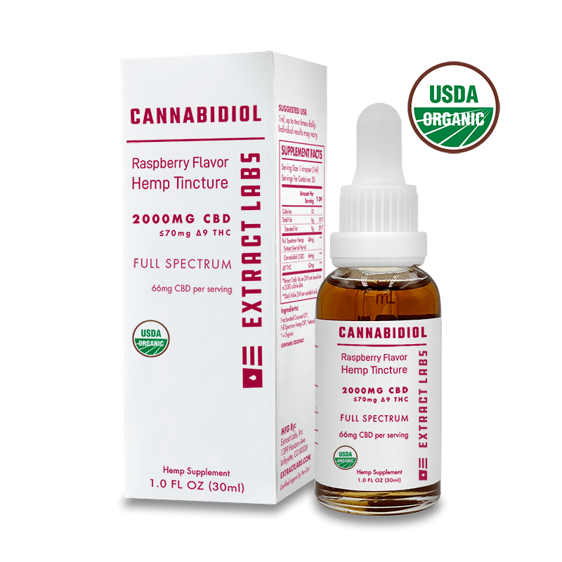 Extract Labs Organic Relief Oil Raspberry Flavor
