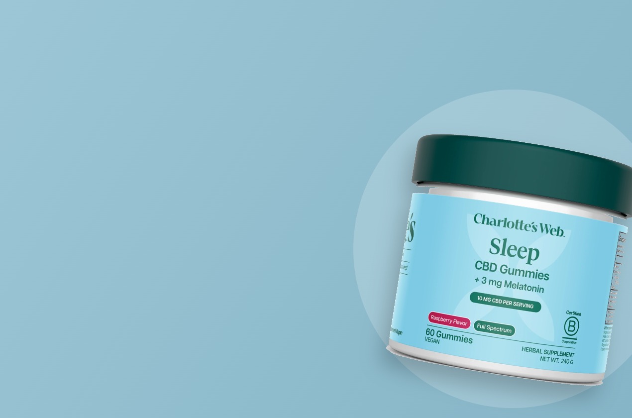 Charlotte's Web Raspberry Sleep Gummies jar