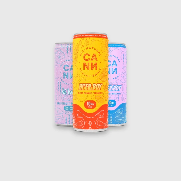 Cann sparkling social tonic cans